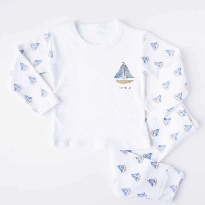 Personalised Sail Boats Pyjamas