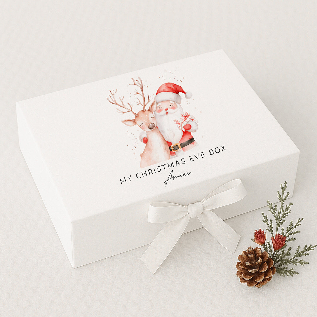 Personalised Reindeer &amp; Santa Christmas Eve Box