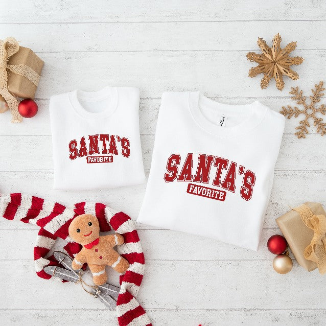 Santa's Favourite Christmas Sweatshirt/Babygrow