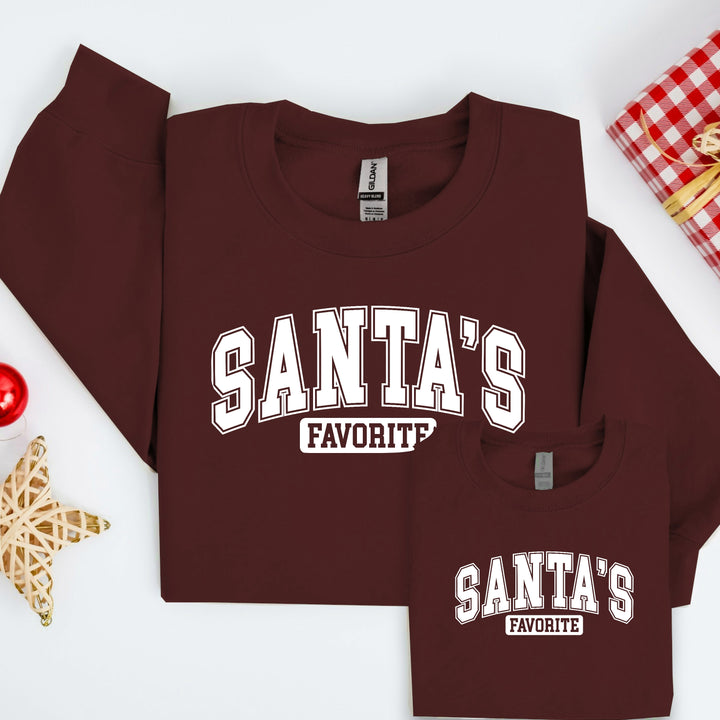 Santa's Favourite Christmas Sweatshirt/Babygrow