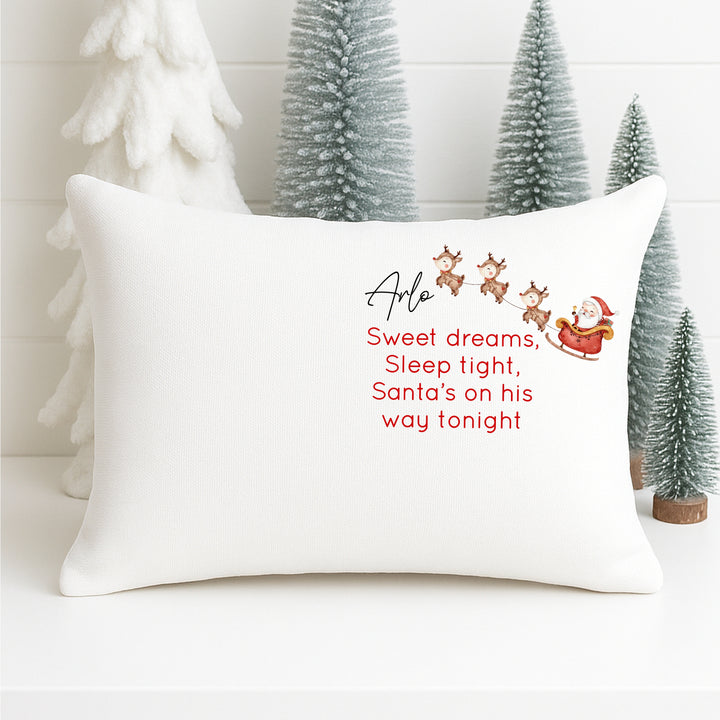 Personalised Santa Sleigh Christmas Eve Pillow Case