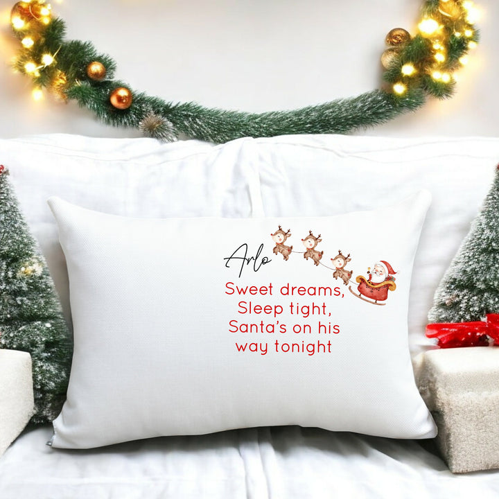 Personalised Santa Sleigh Christmas Eve Pillow Case