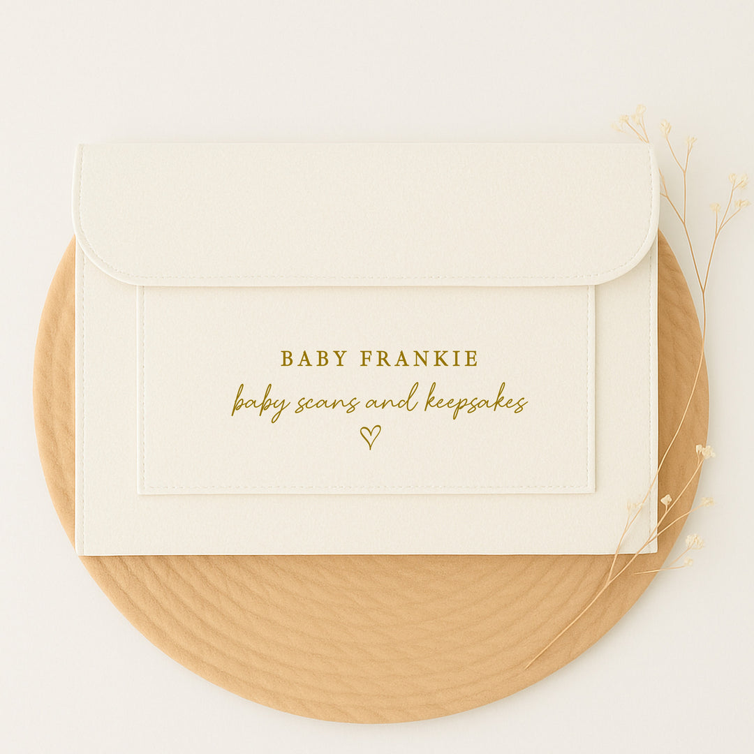 Personalised Gold Scans and Keepsakes Maternity/Pregnancy Notes Folder