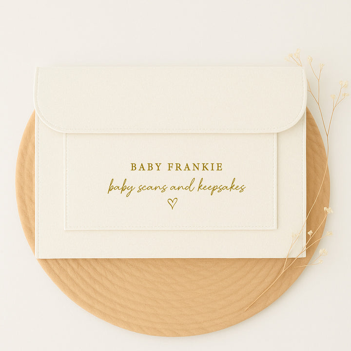 Personalised Gold Scans and Keepsakes Maternity/Pregnancy Notes Folder
