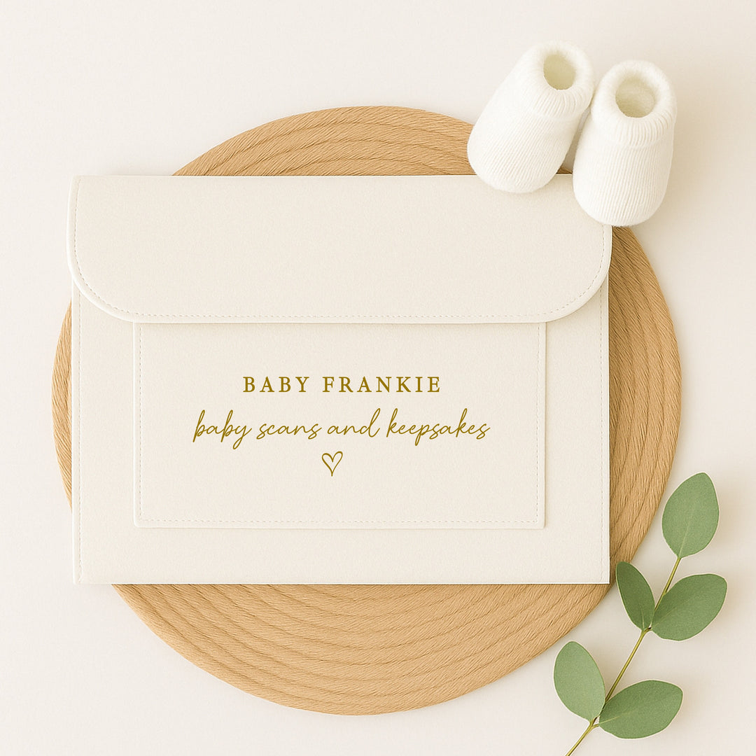Personalised Gold Scans and Keepsakes Maternity/Pregnancy Notes Folder