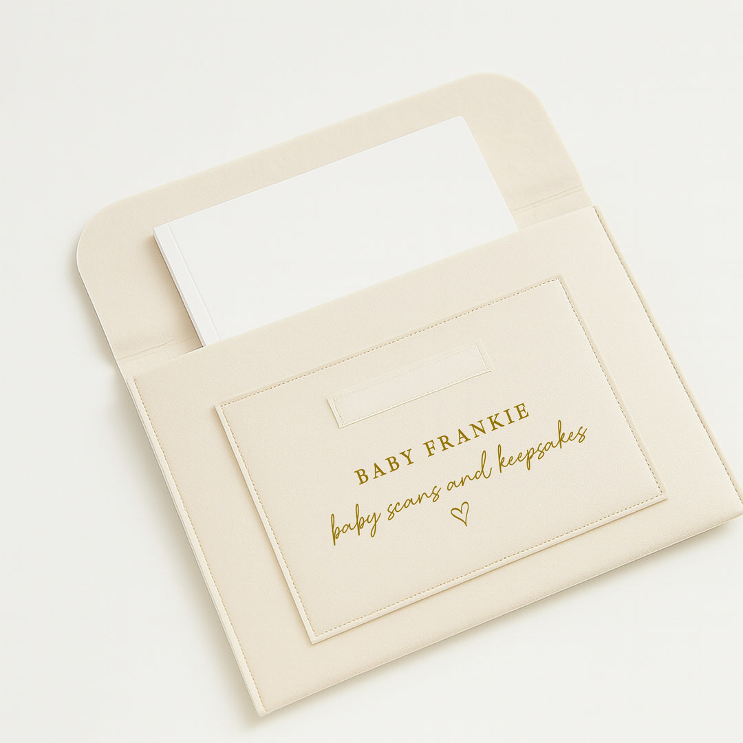 Personalised Gold Scans and Keepsakes Maternity/Pregnancy Notes Folder