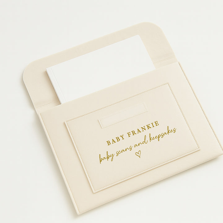 Personalised Gold Scans and Keepsakes Maternity/Pregnancy Notes Folder