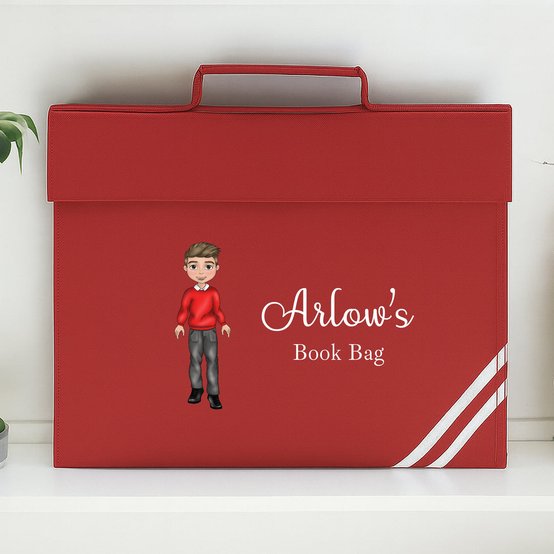 Personalised School Boy Bookbag