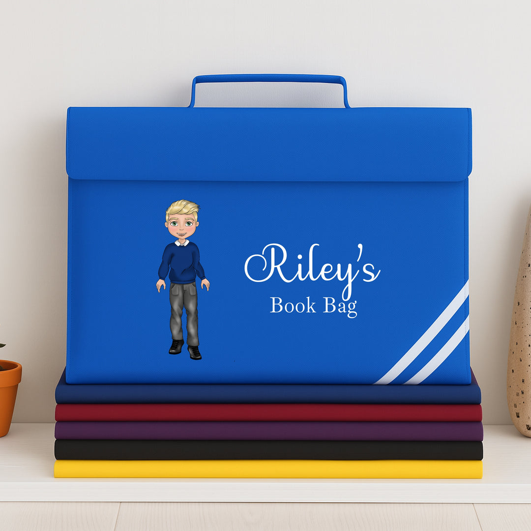 Personalised School Boy Bookbag