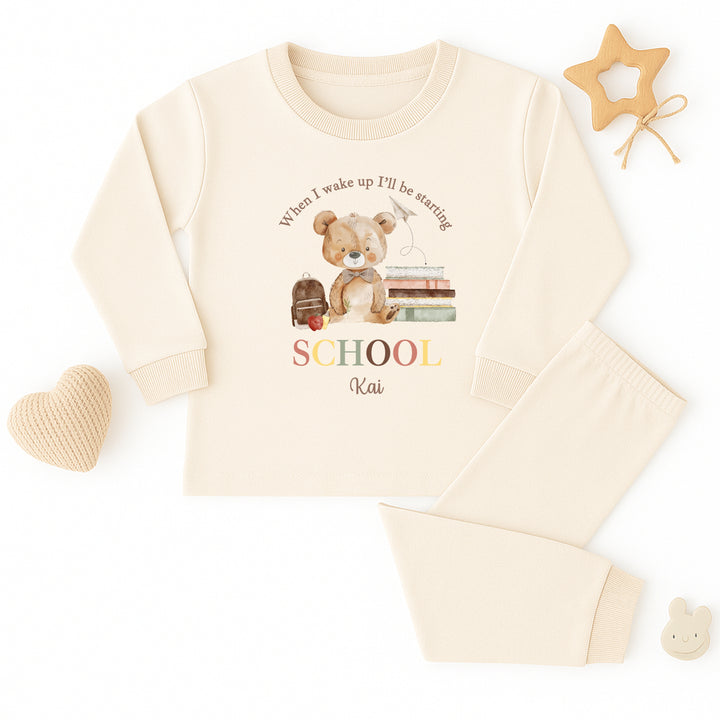 Personalised Boy Teddy Back To School Pyjamas