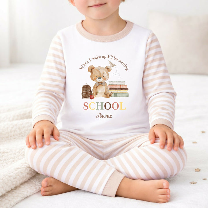 Personalised Boy Teddy Back To School Pyjamas