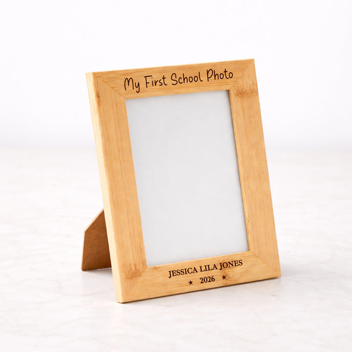 Personalised Engraved Stars My First School Photo Frame