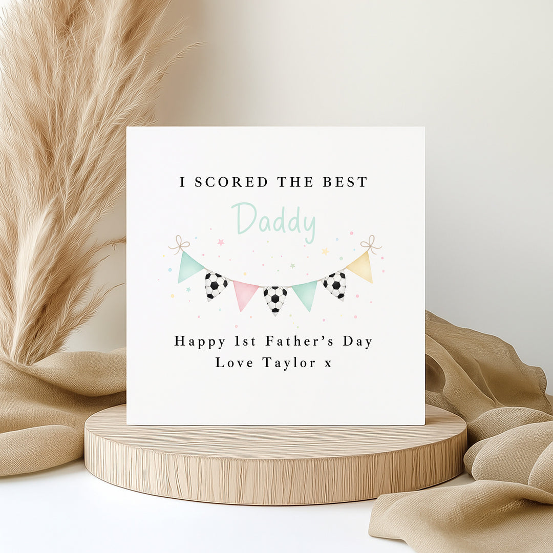 Personalised I Scored The Best Daddy Father's Day Card