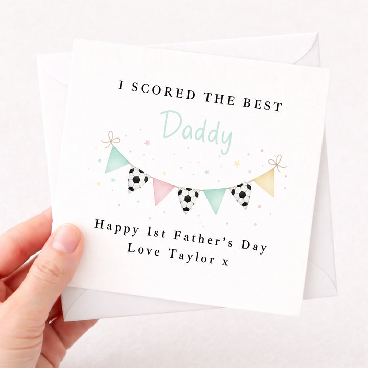 Personalised I Scored The Best Daddy Father's Day Card