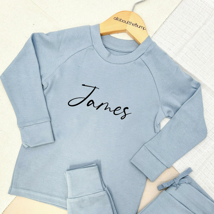 Script Name Lightweight Cotton Tracksuit | Peach Blue Brown Sand