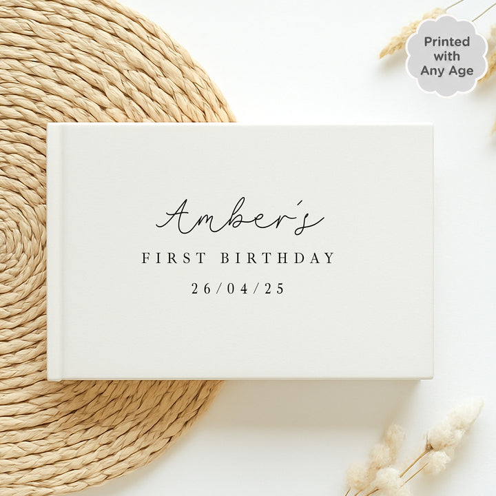 Personalised Any Age Birthday Party Guest Book