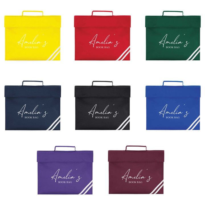 Personalised Script Name Bookbag