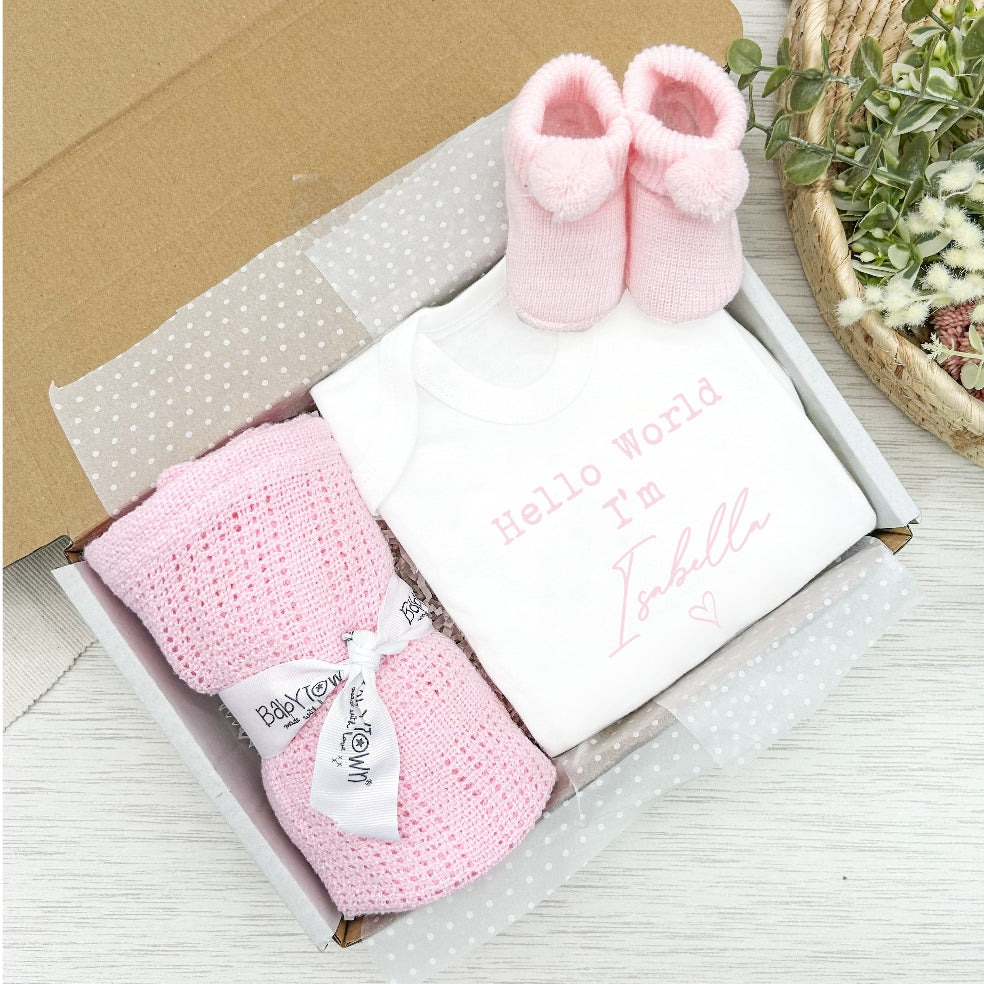 Personalised Pink Girls Clothing Hamper Sets