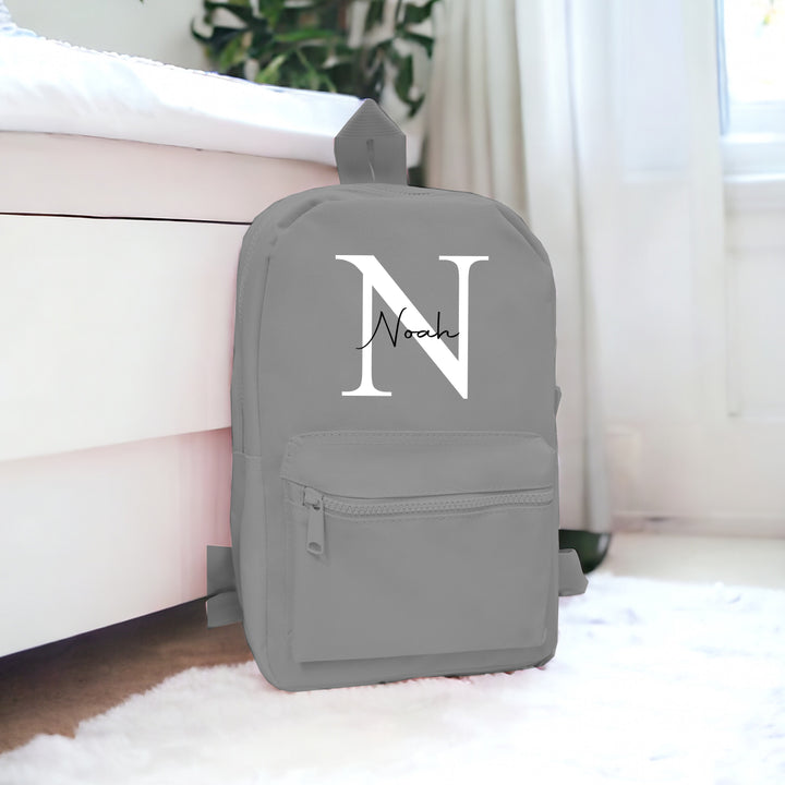 Personalised Script Initial Backpack