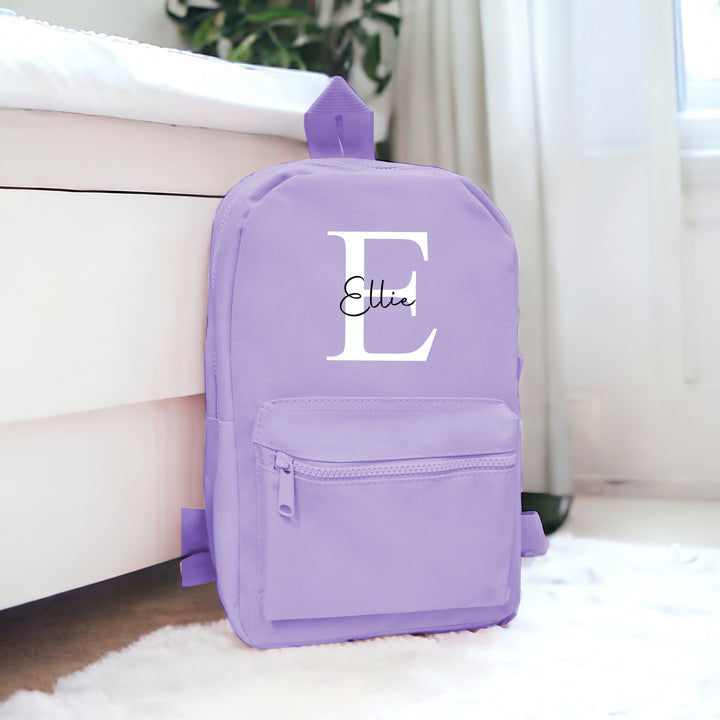 Personalised Script Initial Backpack