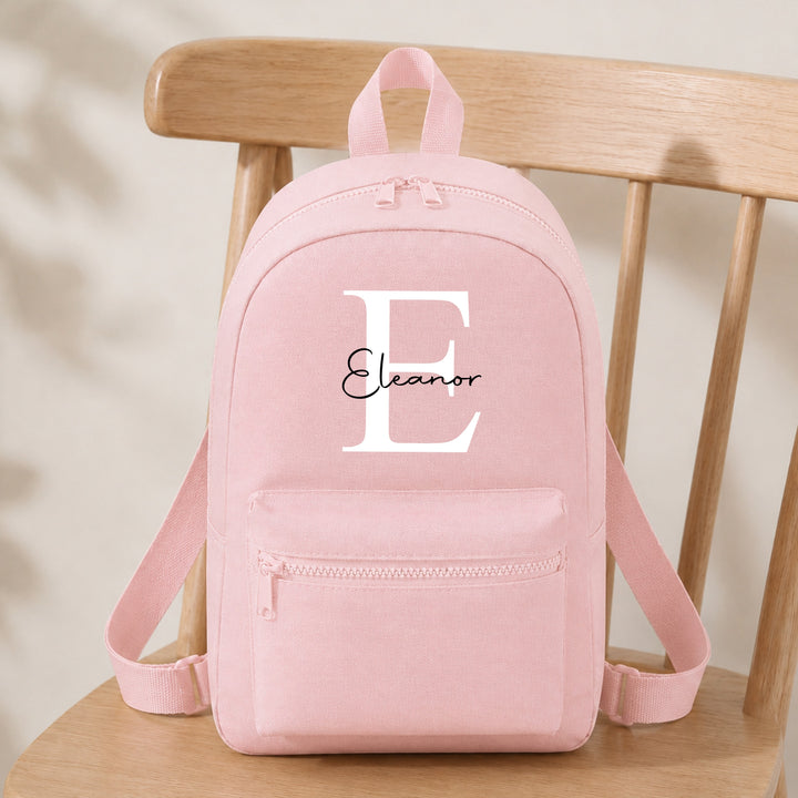 Personalised Script Initial Backpack