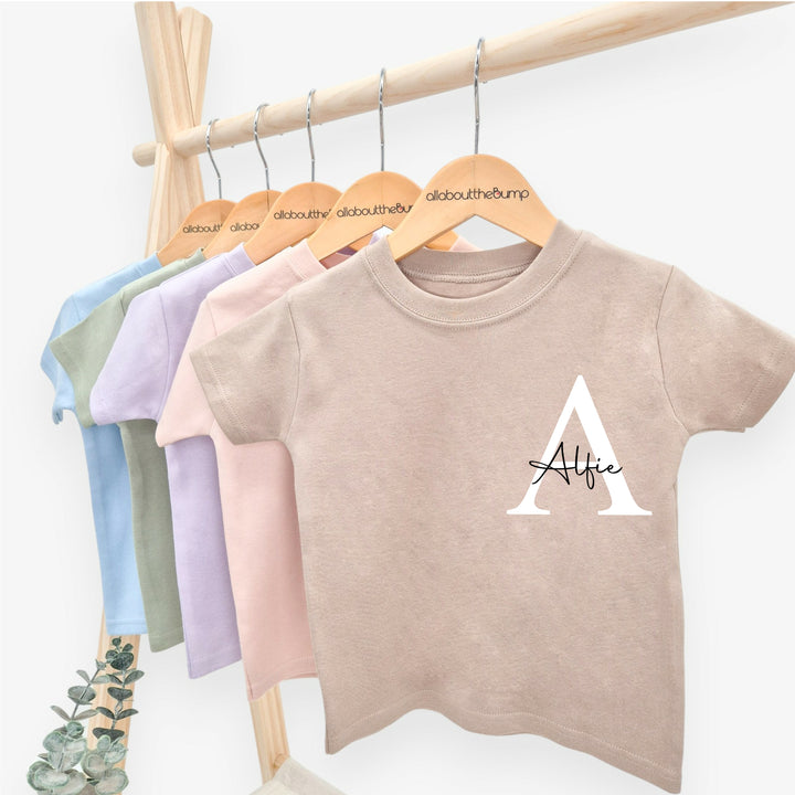 Personalised Script Initial T-shirt