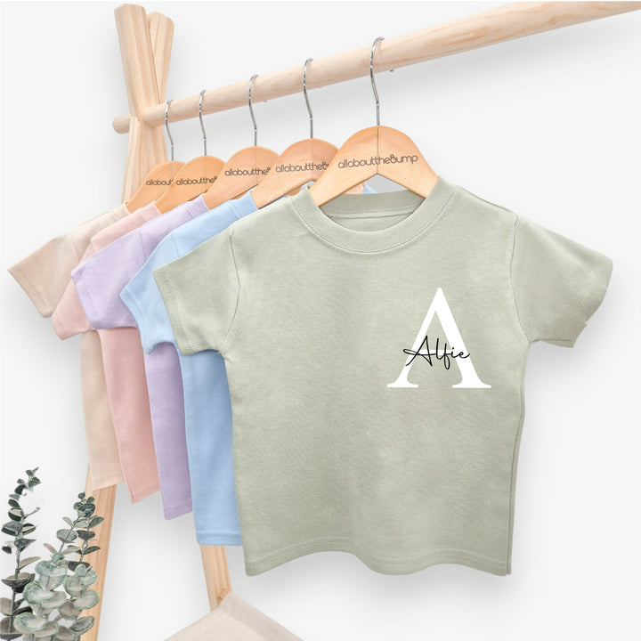 Personalised Script Initial T-shirt
