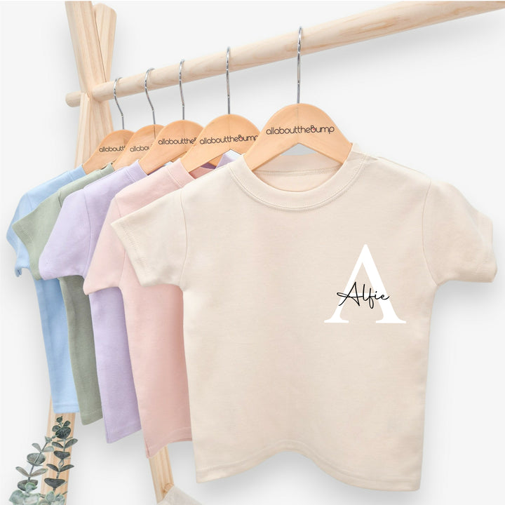 Personalised Script Initial T-shirt