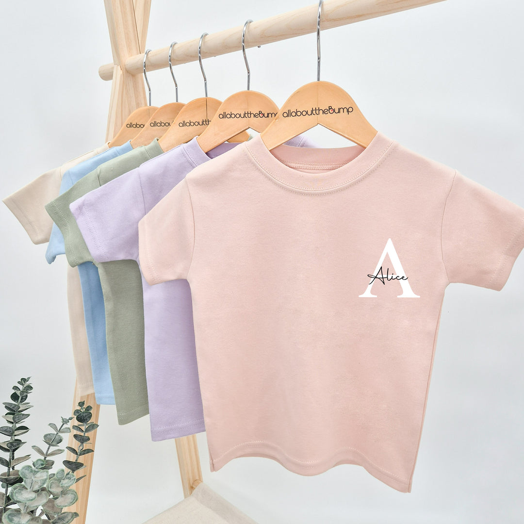 Personalised Script Initial T-shirt