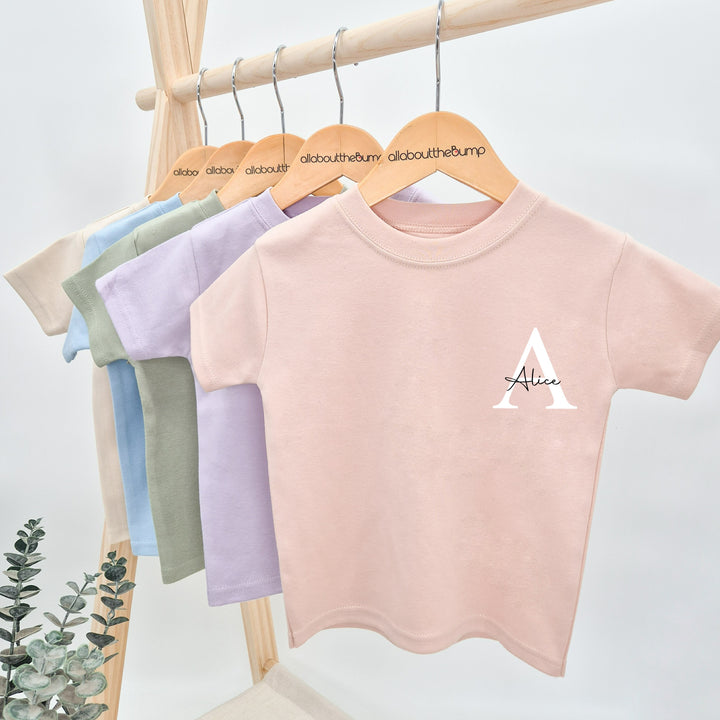 Personalised Script Initial T-shirt