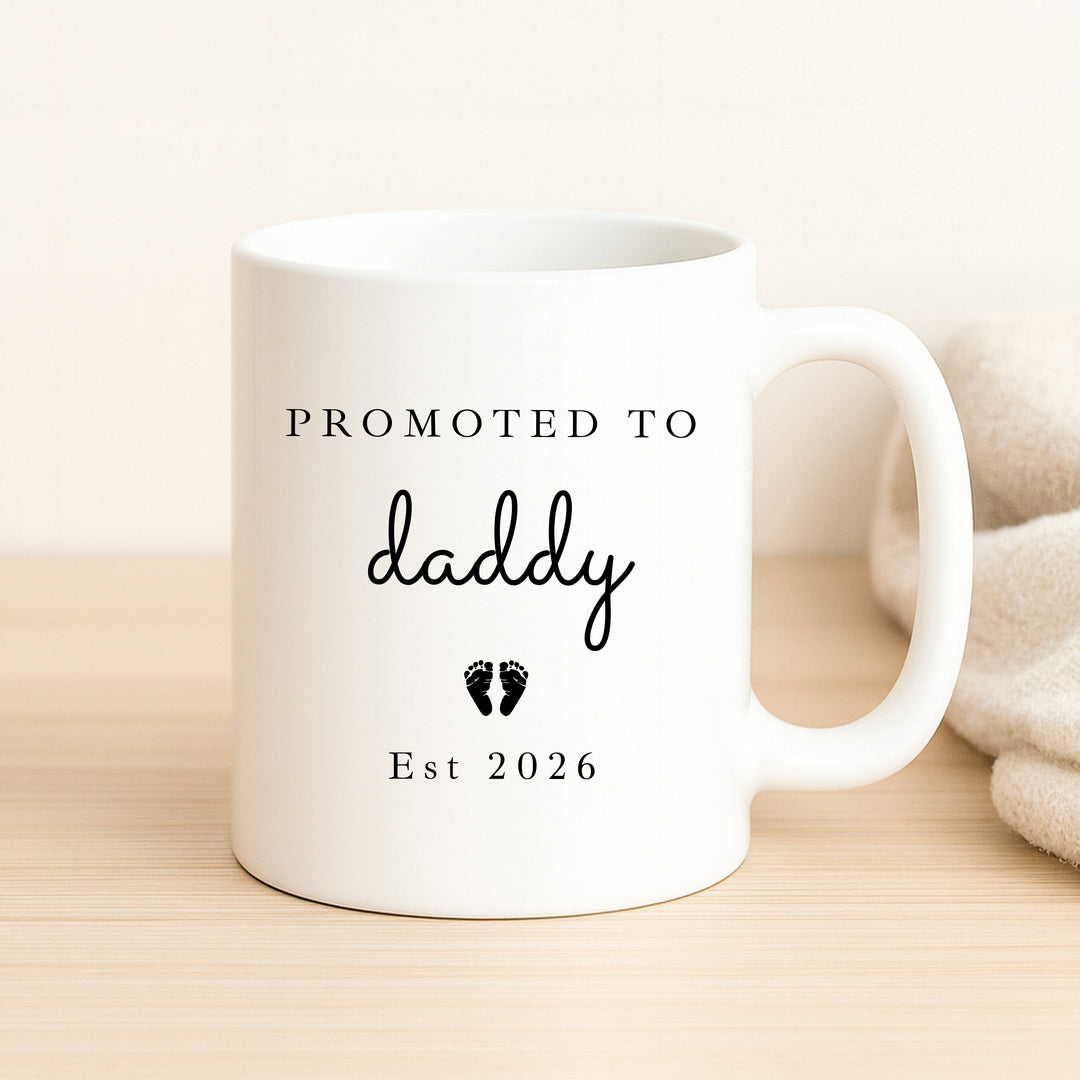 Personalised Promoted To Daddy Grey Suitcase Hamper Set