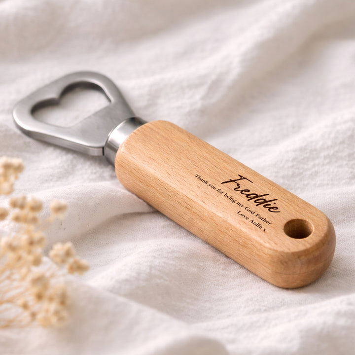 Personalised Thank You For Being My Godfather Engraved Bottle Opener