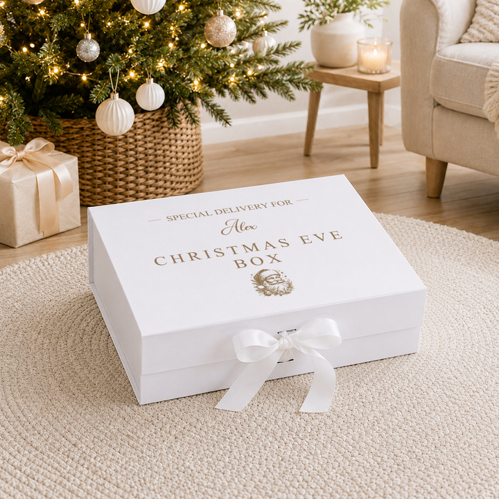 Personalised Gold Santa Special Delivery Christmas Eve Box