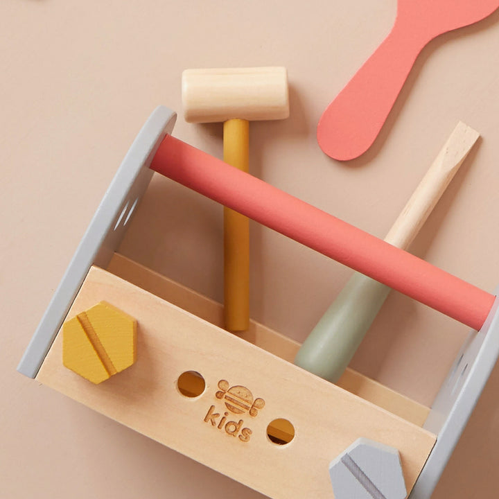 Wooden Tool Box Engraved Toy Set