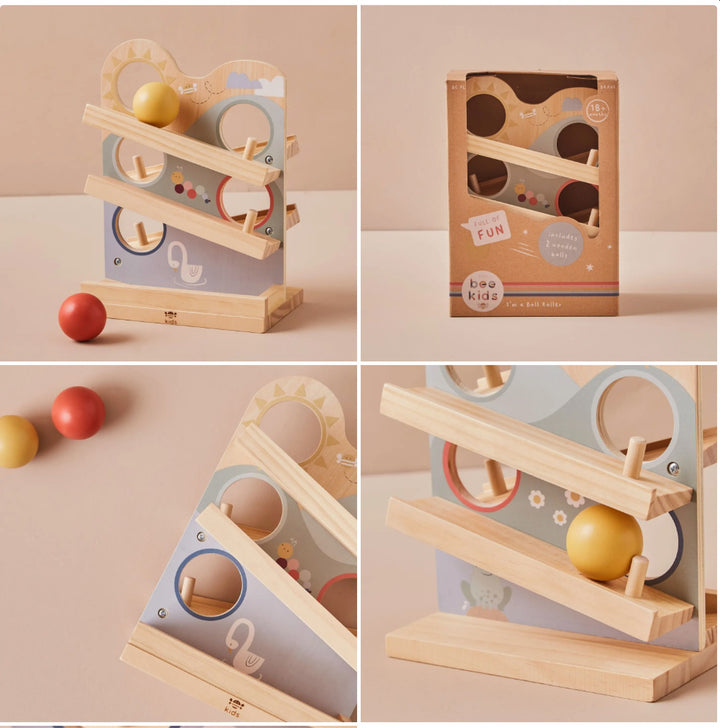 Personalised Engraved Wooden Ball Run Toy