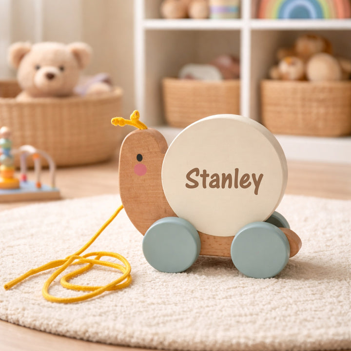 Wooden Pull Along Snail