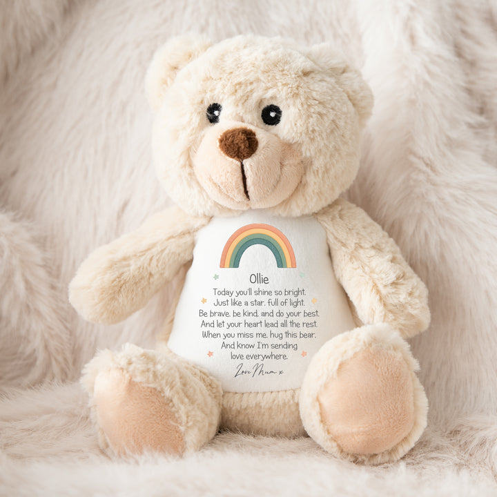 Personalised Shine Bright Rainbow Teddy