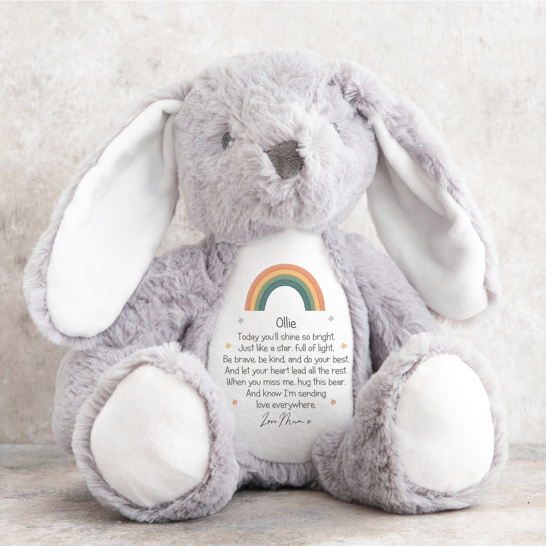 Personalised Shine Bright Rainbow Teddy