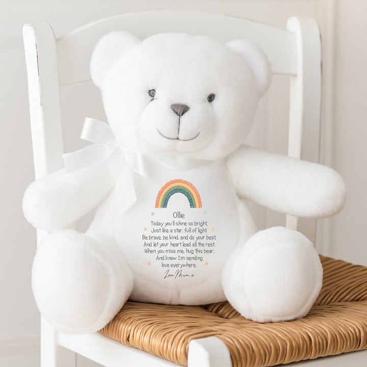 Personalised Shine Bright Rainbow Teddy