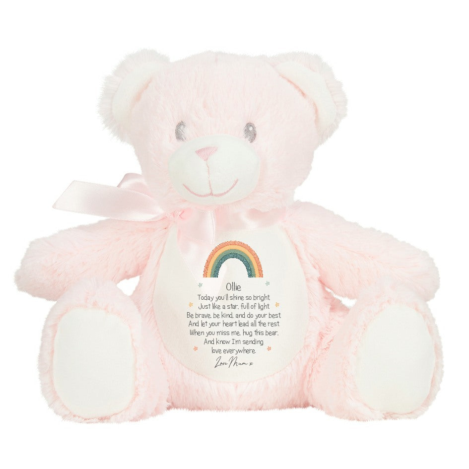 Personalised Shine Bright Rainbow Teddy