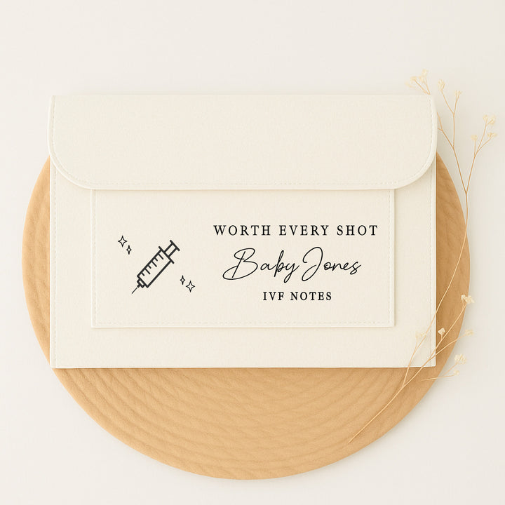 Personalised Worth Every Shot IVF Pregnancy/Maternity Notes Folder