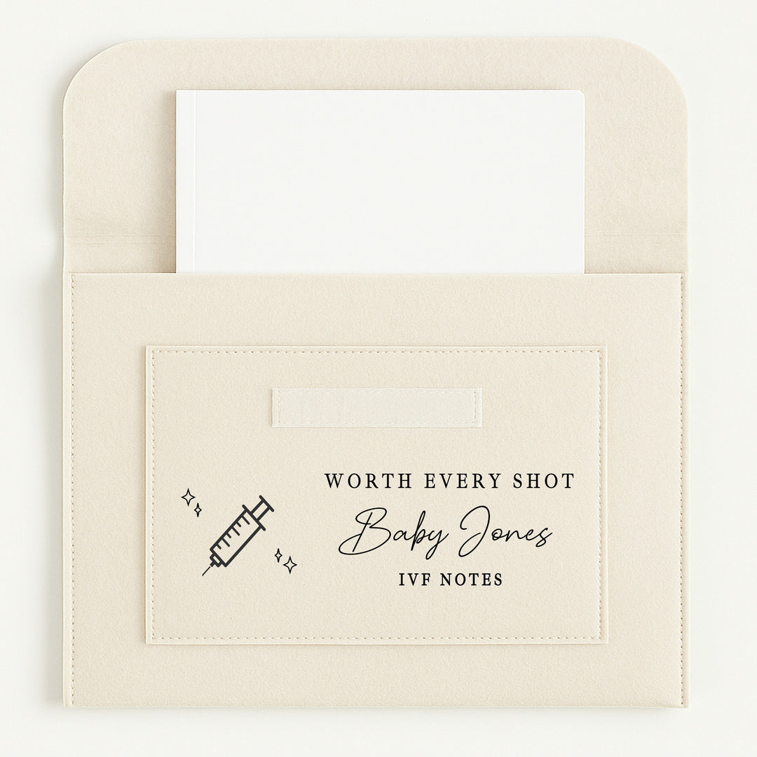 Personalised Worth Every Shot IVF Pregnancy/Maternity Notes Folder