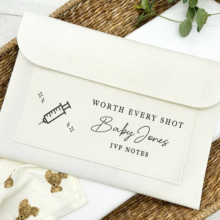 Personalised Worth Every Shot IVF Pregnancy/Maternity Notes Folder