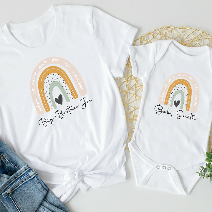 Personalised Matching Neutral Rainbow Matching Outfits