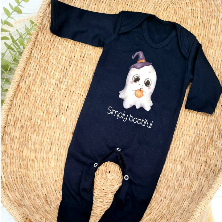 Simply Bootiful Halloween Black Babygrow/Vest