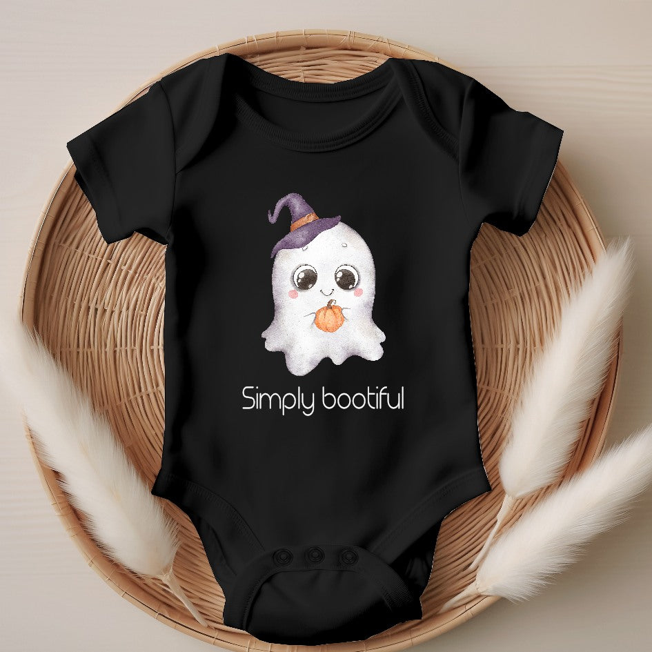 Simply Bootiful Halloween Black Babygrow/Vest