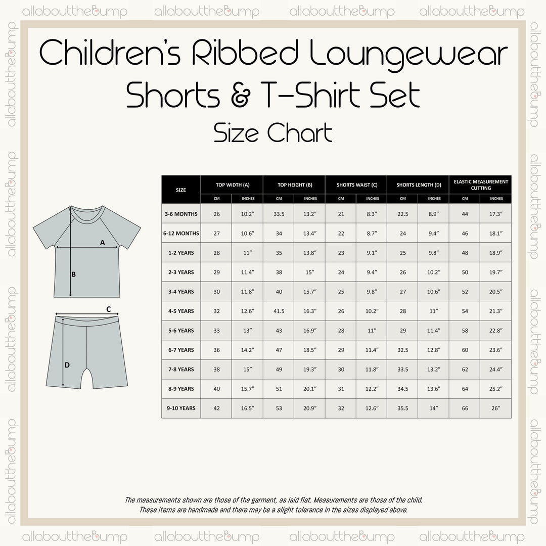 Personalised Dinosaur Ribbed Shorts Set