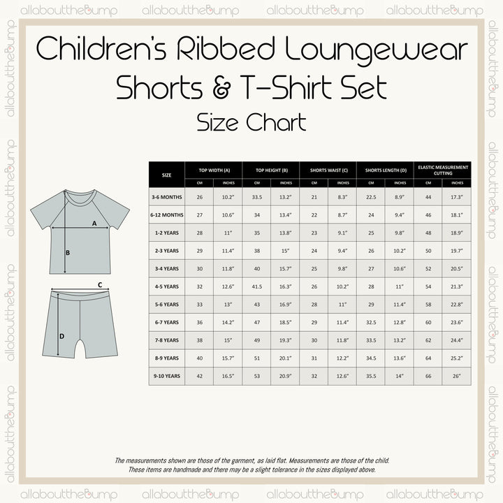 Personalised Dinosaur Ribbed Shorts Set