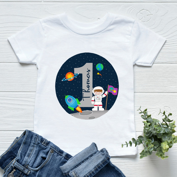 Personalised Space Birthday Vest/T-shirt