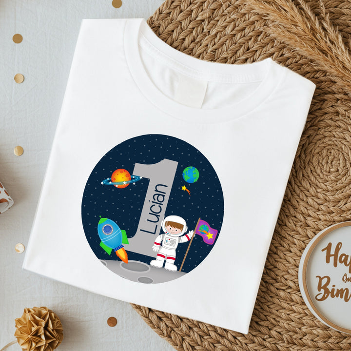 Personalised Spaceman Birthday T-shirt